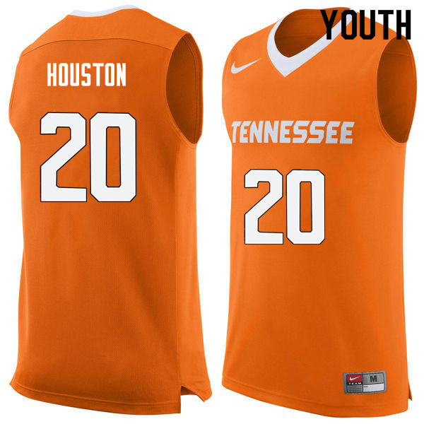 Youth #20 Allan Houston Tennessee Volunteers College Basketball Jerseys Sale-Orange